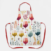 Schürze von niedlichen Weinbechern (Vorderseite)