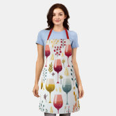 Schürze von niedlichen Weinbechern (Getragen)