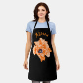 Schürze von Schwarzen Floralfrauen (Getragen)