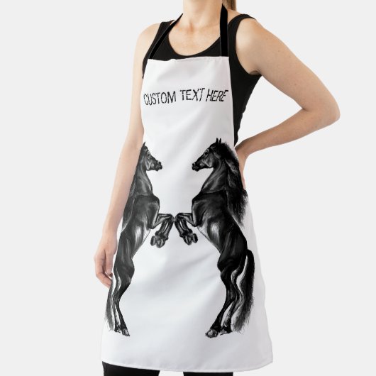 Schürze von Schwarzen Wilden Pferden mit benutzerd (InSitu)