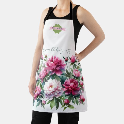 Schürze Wasserfarbenpeonies Var01 (InSitu)