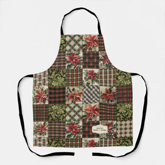 Schürze Weihnachten Vintage Kariert (Vorderseite)