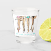 Schuss, dass ich den Knoten Bachelorette Bikini zä Schnapsglas (Vorderseite)