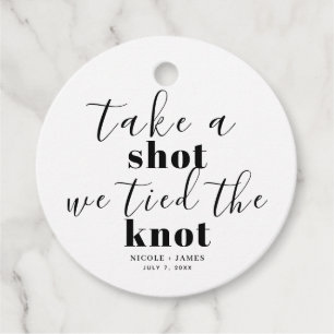 Schuss, dass wir die moderne Hochzeit des Knotens Geschenkanhänger