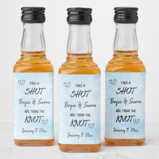 Schuss, den Personalisierten Winter zu binden Alkoholflaschenetikett (Flaschen)