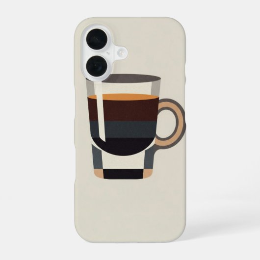 Schuss Espresso Vintage iPhone 16 Hülle (Rückseite)