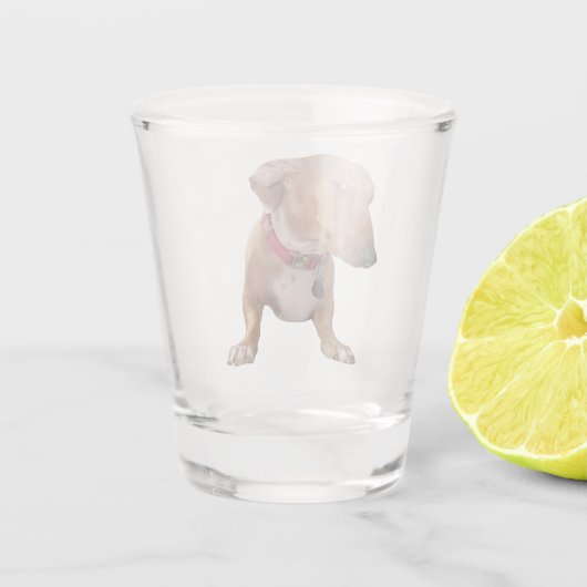 Schuss Glasseite Auge Dog Meme Schnapsglas (Rückseite)