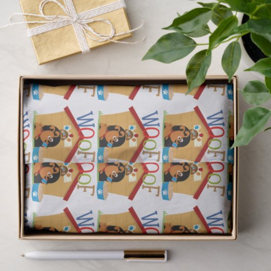 Schuss-Hund Seidenpapier (Geschenk)