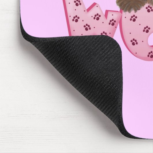 Schuss-Hunderosa-T-Shirts und Geschenke Mousepad (Ecke)