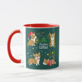 Schuss-Schuss-Schuss des Weihnachtscorgi-| Tasse (Links)