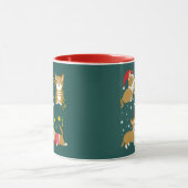 Schuss-Schuss-Schuss des Weihnachtscorgi-| Tasse (Zentrum)