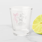 Schuss, sie bindet das Brautparty des Knotens Schnapsglas (Rückseite)