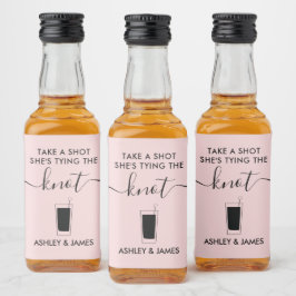 Schuss, sie bindet den Knot Wedding Highball Alkoholflaschenetikett
