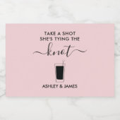 Schuss, sie bindet den Knot Wedding Highball Alkoholflaschenetikett (Einzelnes Label)
