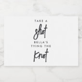 Schuss, sie bindet den Knoten Bachelorette Alkoholflaschenetikett (Einzelnes Label)