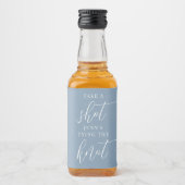 Schuss, sie bindet den Knoten Bachelorette Alkoholflaschenetikett (Vorderseite)