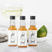 Schuss, sie bindet den Knoten Bachelorette Alkoholflaschenetikett