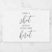 Schuss, sie bindet den Knoten Bachelorette Alkoholflaschenetikett (Einzelnes Label)