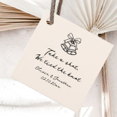 Schuss Wir binden die handgezeichnete Hochzeit der Geschenkanhänger