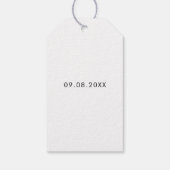 Schuss, wir geben dem Knoten Hochzeitsalkohol Geschenkanhänger (Rückseite)