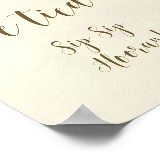 Schuss, wir knöcheln das Hochzeitszeichen Poster (Ecke)