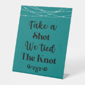 Schuss, wir knöcheln das Hochzeitszeichen Sockelschild (Vorderseite)