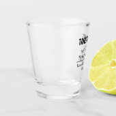 Schuss, wir ticken den Knoten - Gewohnte Hochzeit Schnapsglas (Links)