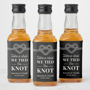 Schuss, wir tippen die KNOT-KNOCHENKOPF-Flasche Alkoholflaschenetikett