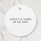 Schuss, wir tippen die Knotehe. Geschenkanhänger (Rückseite)