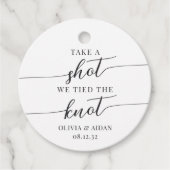 Schuss, wir tippen die Knoten Hochzeit Geschenkanhänger (Vorderseite)