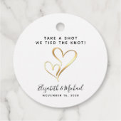 Schuss, wir tippen die Knoten Hochzeit Geschenkanhänger (Rückseite)