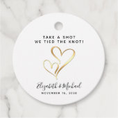 Schuss, wir tippen die Knoten Hochzeit Geschenkanhänger (Vorderseite)