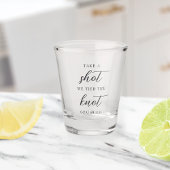 Schuss, wir tippen die Knoten Hochzeit Schnapsglas
