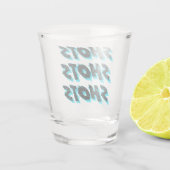 Schüsse Schüsse Schüsse Blau Schnapsglas (Rückseite)