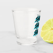 Schüsse Schüsse Schüsse Blau Schnapsglas (Links)