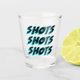 Schüsse Schüsse Schüsse Blau Schnapsglas