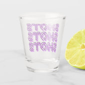 Schüsse Schüsse Schüsse Lila Schnapsglas (Rückseite)