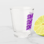 Schüsse Schüsse Schüsse Lila Schnapsglas (Links)