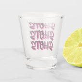Schüsse Schüsse Schüsse Rosa Shotglas Schnapsglas (Rückseite)