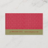 Schüssel Apfel-Visitenkarten Visitenkarte (Rückseite)