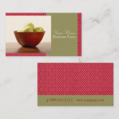 Schüssel Apfel-Visitenkarten Visitenkarte (Vorne/Hinten)