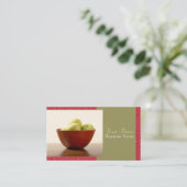 Schüssel Apfel-Visitenkarten Visitenkarte (Stehend Vorderseite)