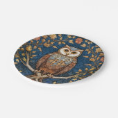 Schüssel auf einem Ast blauer Herbstuntergrund Jug Pappteller (Schrägansicht)