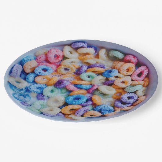 Schüssel buntes Getreide-WegwerfpapierTeller Pappteller (Schrägansicht)