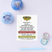 Schüssel dekorieren, Keramik-Geschäft, Potter-Werb Flyer (Einzeln)