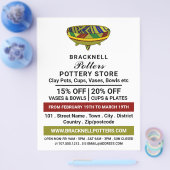 Schüssel dekorieren, Keramik-Geschäft, Potter-Werb Flyer (Einzeln)
