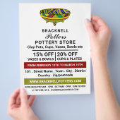 Schüssel dekorieren, Keramik-Geschäft, Potter-Werb Flyer (Hand)