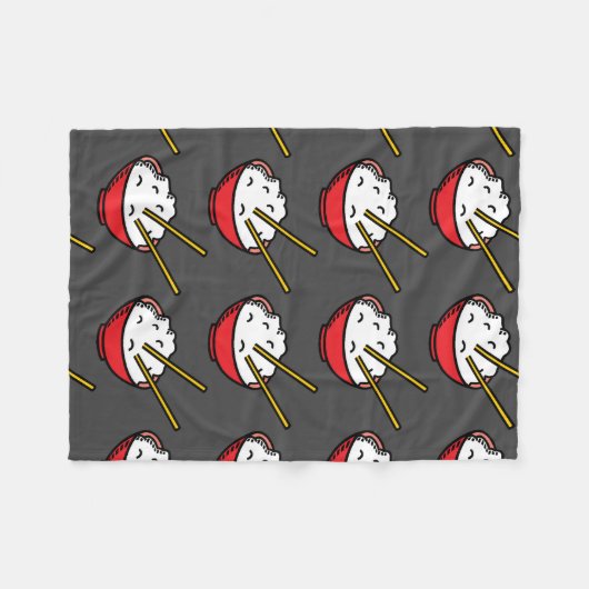 Schüssel der Reis-Fleece-Decke Fleecedecke (Vorderseite (Horizontal))