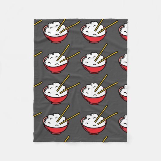 Schüssel der Reis-Fleece-Decke Fleecedecke (Vorderseite)