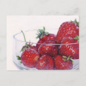 Schüssel Erdbeeren Postkarte (Vorderseite)